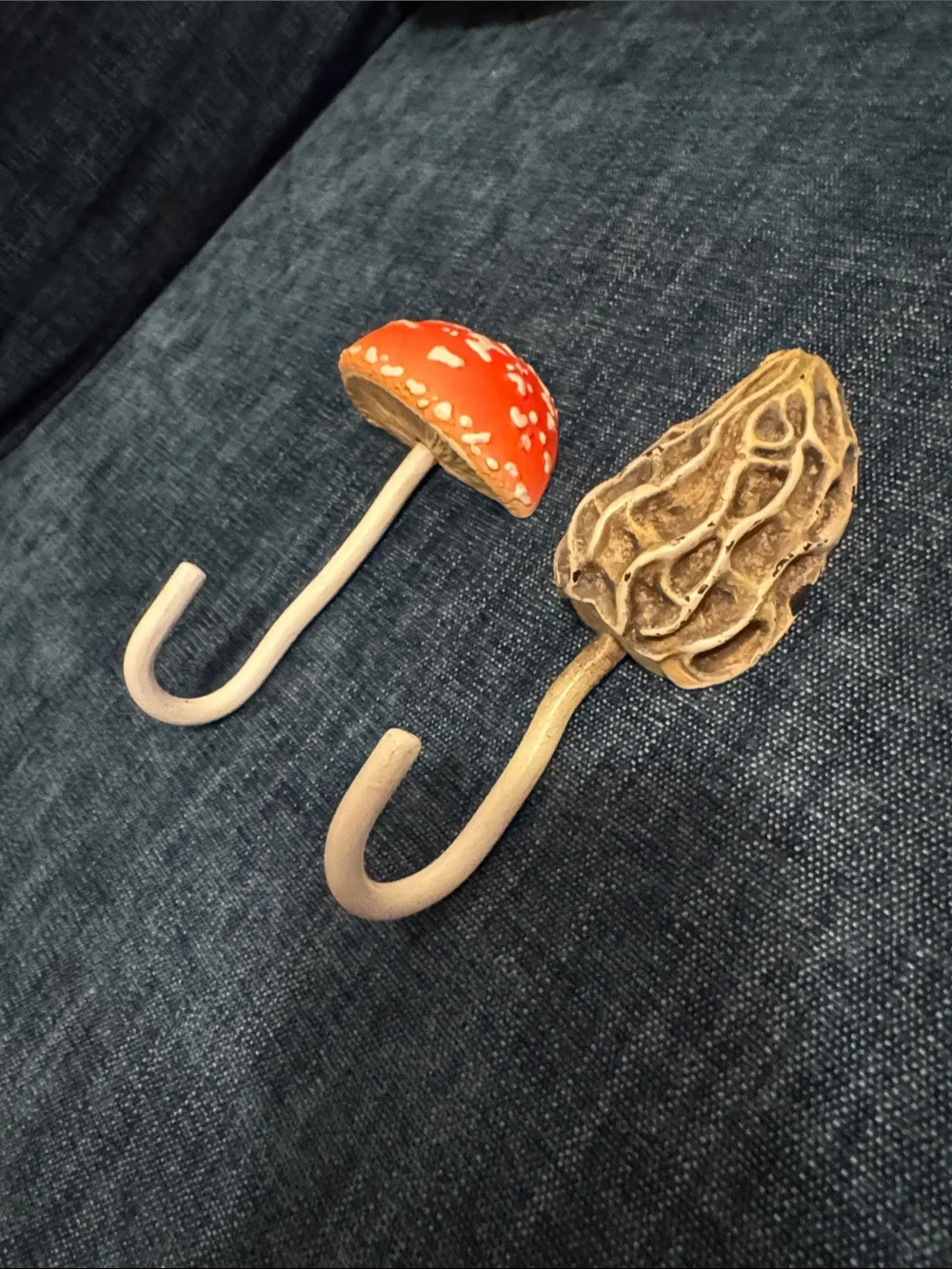 Terrain - Set of 2 Mushroom Wall Hooks - Decorative Home Wall Decor - Never Used
